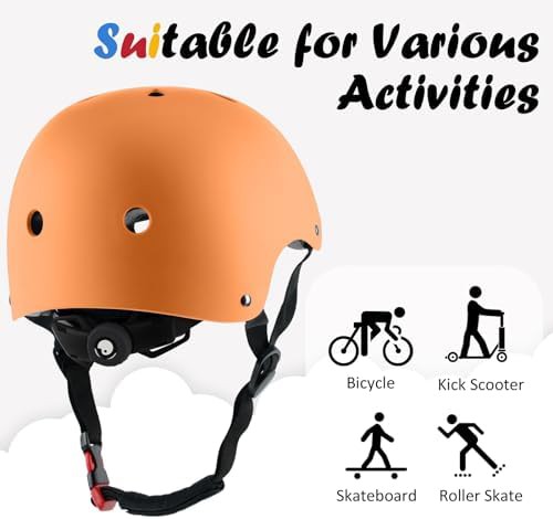 Orange small toddler adjustable helmet — photo 4