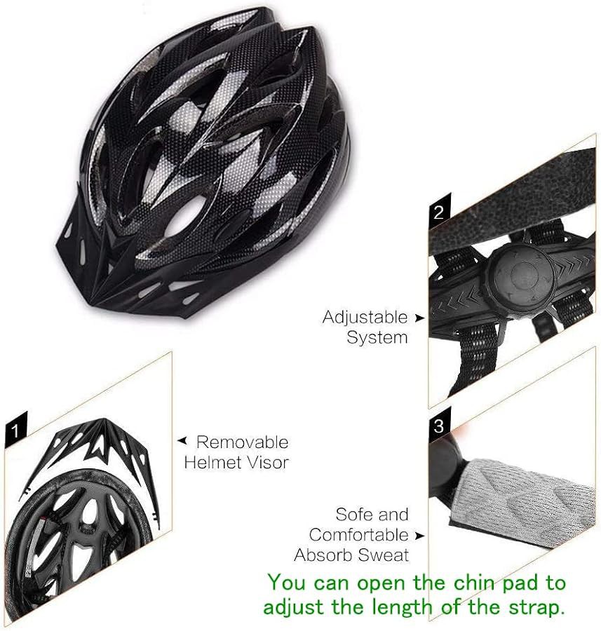 Lightweight Aero Cycling Helmet in Black and Green — photo 3