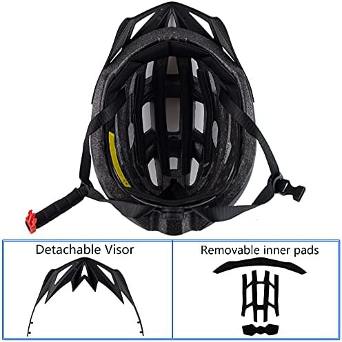 Purple lightweight road bike helmet with visor — photo 4