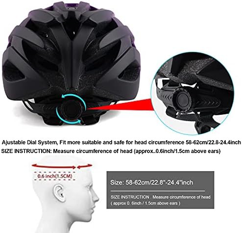 Purple lightweight road bike helmet with visor — photo 5