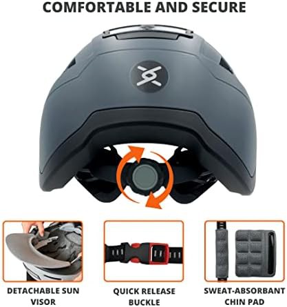 Midnight black urban safety helmet — photo 4