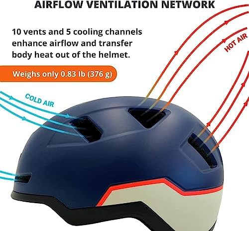 Urban commuter helmet with LED lights — photo 3
