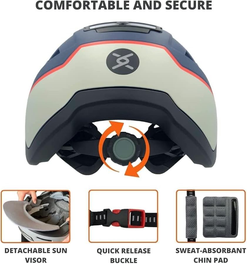 Urban commuter helmet with LED lights — photo 4
