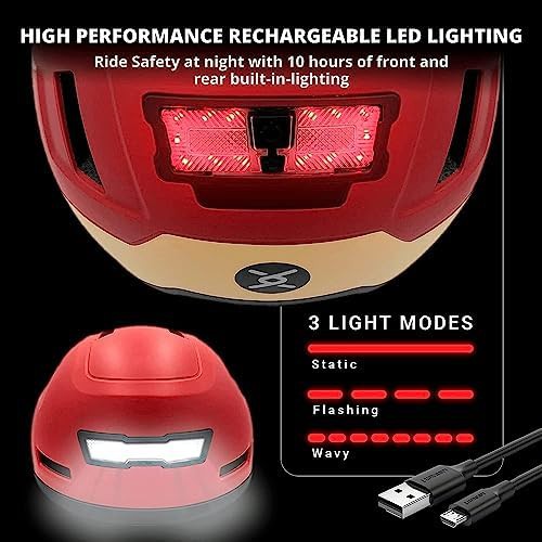Charcoal grey LED bicycle helmet — photo 5