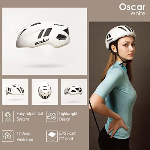 White Oscar aerodynamic road bike helmet — photo 4