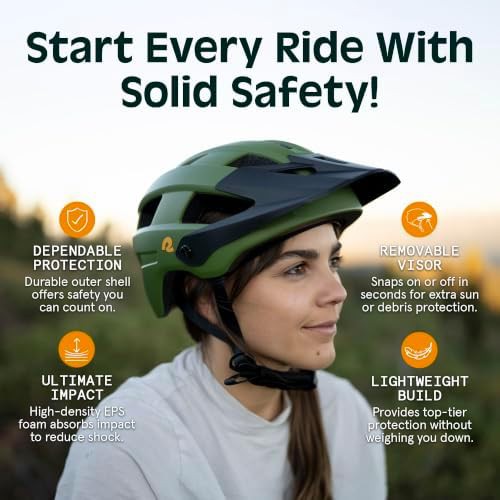 Adult Rowan Mountain Bike Helmet with Visor — photo 3