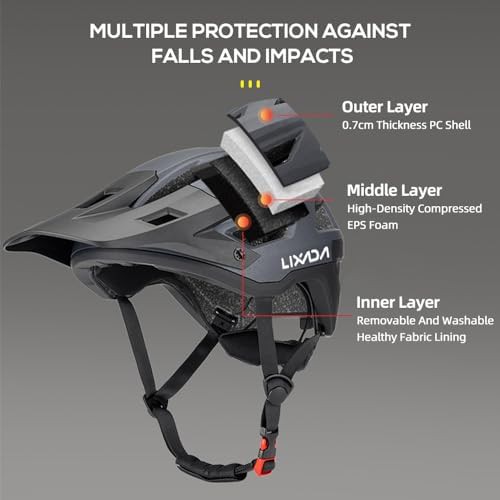 Mountain Bike Helmet with Removable Visor — photo 4