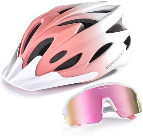 Pink and white gradient road helmet