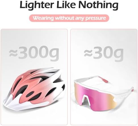 Pink and white gradient road helmet — photo 4