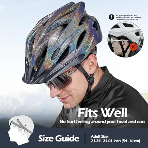 Glitter galaxy road helmet with sunglasses — photo 3