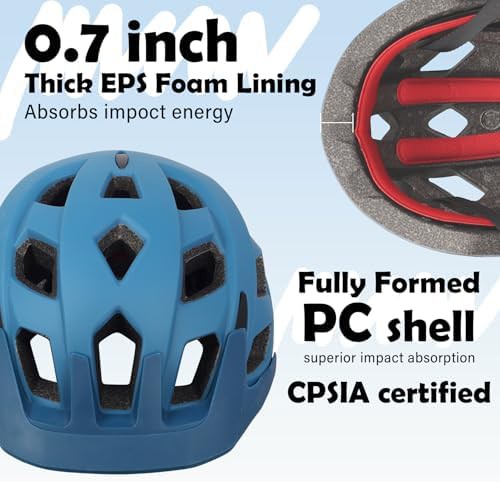 Medium kids bike helmet with visor — photo 3