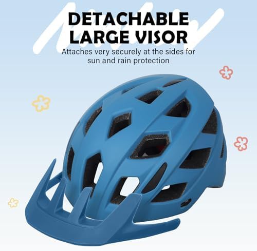 Medium kids bike helmet with visor — photo 4