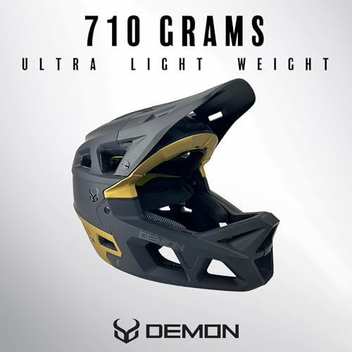 Full Face MIPS Mountain Bike Helmet Black Gold — photo 5