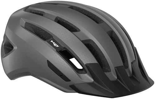 Gray glossy MIPS touring helmet