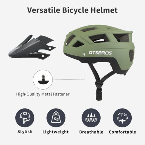 Dual Shell Mountain Bike Helmet with Visor — photo 4
