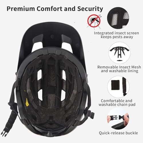 Dual Shell Mountain Bike Helmet with Visor — photo 5