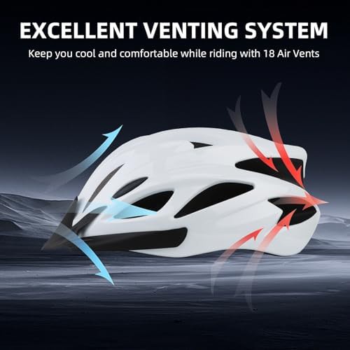 White airflow unisex cycling helmet — photo 4