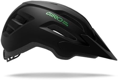 Matte black and green youth Fixture helmet — photo 3