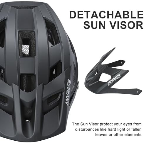 Lightweight Mountain Bike Helmet with Removable Visor — photo 5