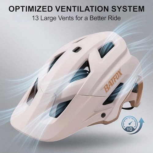 Brown mountain bike helmet with LED light — photo 4