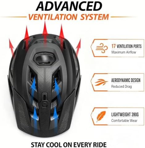 Black mountain bike helmet with camera mount — photo 5