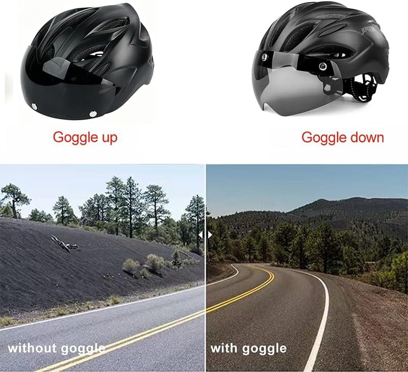 Urban Cycling Helmet with Magnetic Sun Visor — photo 4