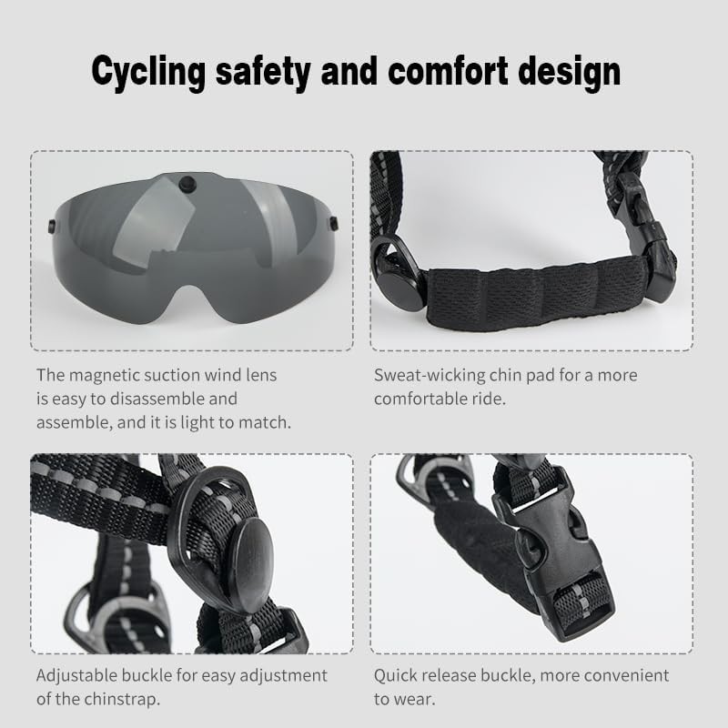 Urban Cycling Helmet with Magnetic Sun Visor — photo 5